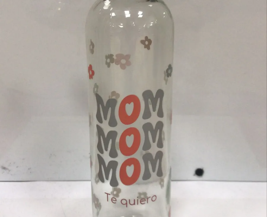 Botella de cristal “Mom, te quiero”